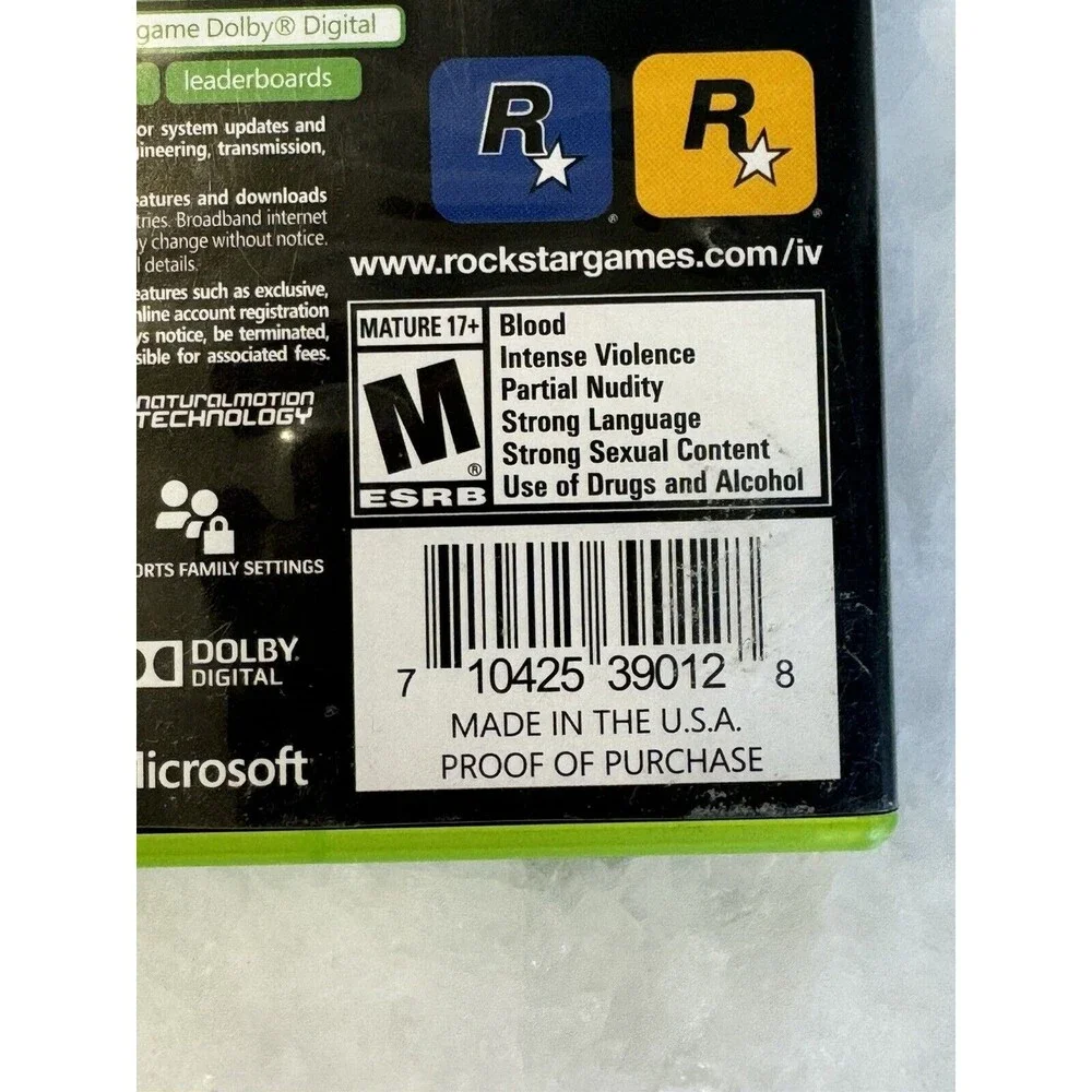 Grand Theft Auto IV GTA 4 Microsoft Xbox 360